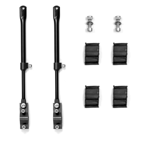 Adjustable Bicycle Support Bars for Rear Rack, Includes Screws & Rubber Pads