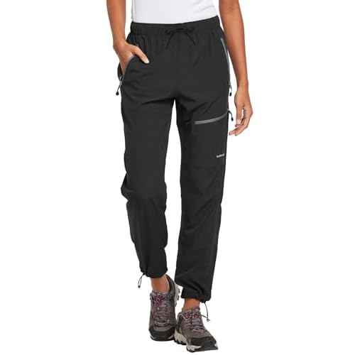 baleaf Women's Hiking Pants Quick Dry Lightweight Water Resistant Elastic Waist Cargo Pants for All Seasons