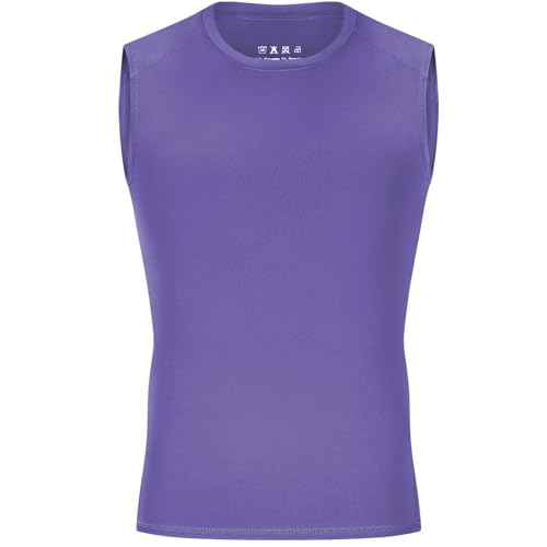 Youth Boys Sleeveless Compression Shirt Basketball Football Undershirt Quick Dry Kids Athletic Tank Tops for Workout
