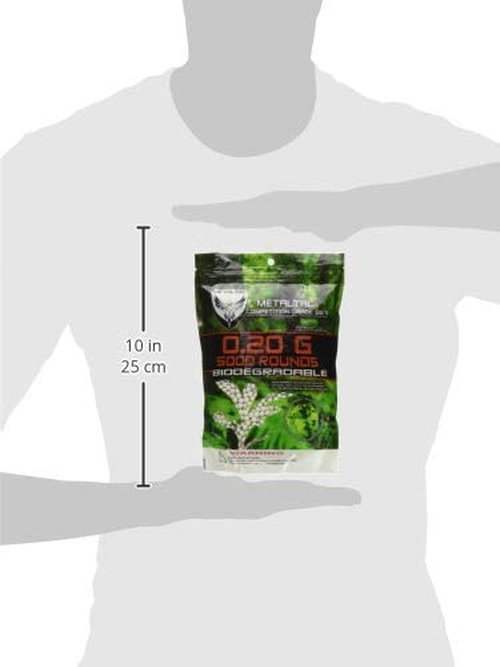 MetalTac Airsoft BBS Bio-Degradable .20g Perfect Grade High Precision 6mm BB Pellets (Bag of 5000 Rounds)