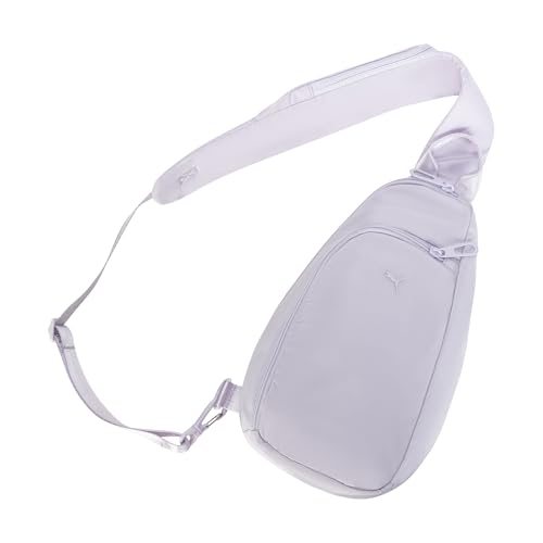 Sporty Women's Sling Bag with Reversible Strap & Dual Compartments - Lilac Frost, One Size