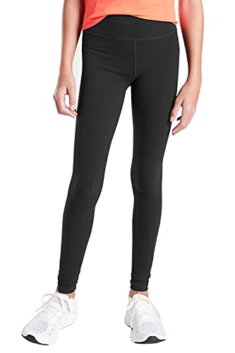 Kids High Rise Tights - Girls Activewear Leggings 11-12 Years Black