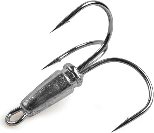 Weighted Treble Fishing Hooks 5PCS Saltwater & Freshwater Snagging Hooks