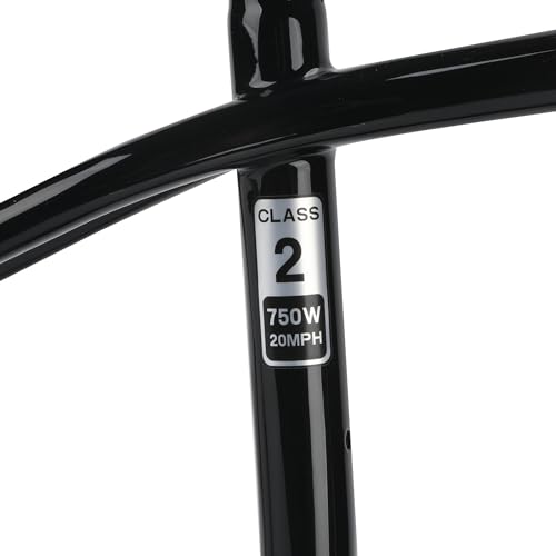 Class 2 Electric Bike Stickers - Waterproof 750W 20MPH Labels for Frame or Battery