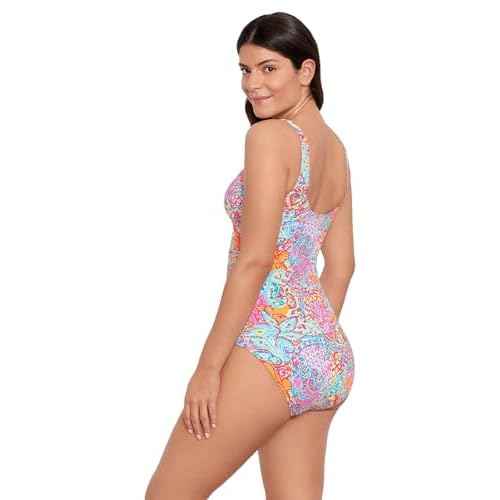 Lauren Ralph Lauren Amara Patchwork Ring Over-The-Shoulder Underwire Tankini