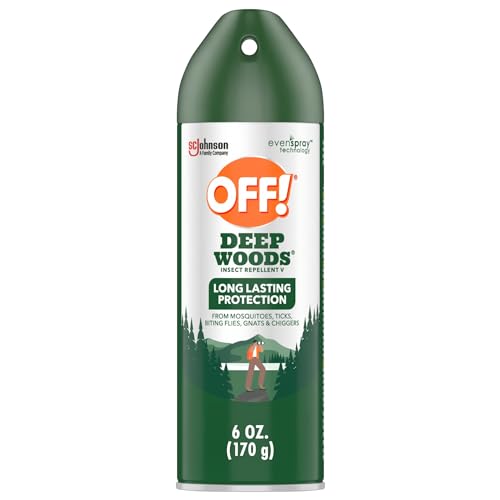 OFF! Deep Woods Insect Repellent Aerosol, Bug Spray with Long Lasting Protection from Mosquitoes, 6 oz (Pack of 12)