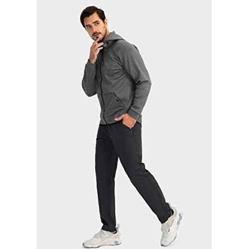 G Gradual Men's Sweatpants with Zipper Pockets Tapered Joggers for Men Athletic Pants for Workout, Jogging, Running