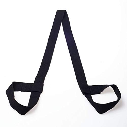 Mat Strap, Elastic Cotton Stretching Band, Large Exercise Mat Carrying Sling in Black for Easy Portability