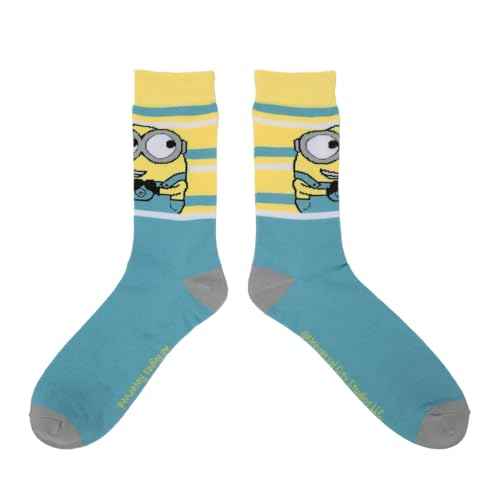 Bioworld Minions Adult Crew Socks 5-Pack - Mischievous Fun For Your Feet!