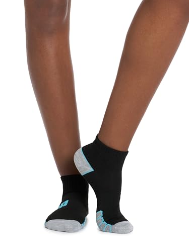 Women's 6 Pack Crew Socks with Arch Support and Cushioned Footbed