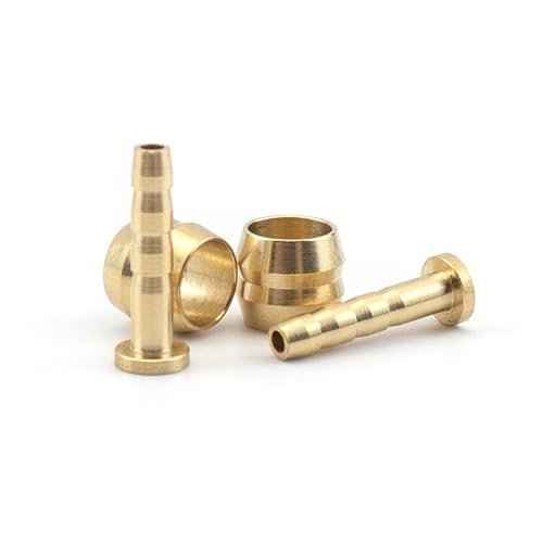 10 Set Bicycle Olives and Barbs Insert Brass Connecting Insert Hydraulic Disc Brake Hose Olive Connector Component Insert Replacement Compatible with Brake Hose (BH59)