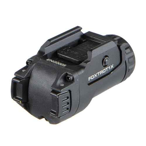 Sig Sauer Foxtrot1X 450 Lumens Compact Durable Tactical Rail-Mounted Handgun Flashlight with Ambidextrous Push-Button Side Switches, Black
