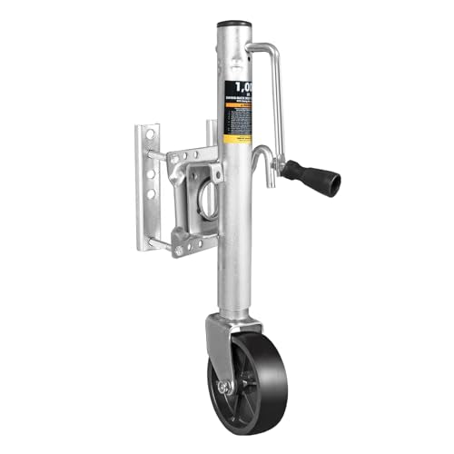 Torin 1000 lbs Trailer Jack with Wheel - Heavy Duty Swivel Boat Trailer Jack - 10" Lift - Bolt-On RV & Boat Tongue Jack - Variation of THIS listing