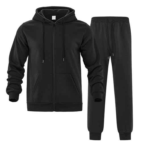 Mens Tracksuit Set, 2 Piece Casual Stylish Jogger Set for Fall Winter Hiking Hiking Suit Sets