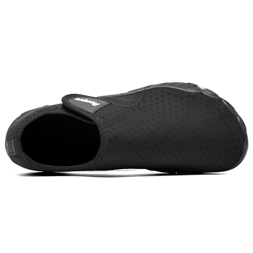 Water Shoes for Men Women Quick Dry Beach Swim Footwear - Black 10 Women / 9 Men