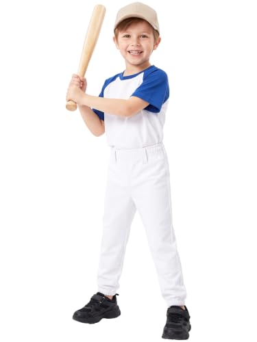 Youth Boys Baseball Pants 4T Softball Practice Pants with Pockets - White