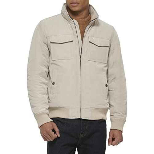 Dockers Mens Quilted Lined Flight Bomber Jacket