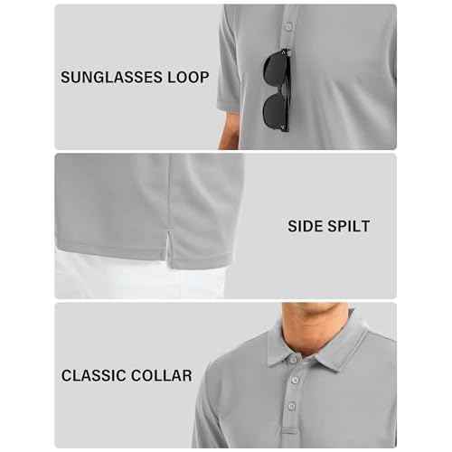 MAGCOMSEN Men's Polo Shirts Short Sleeve Golf Quick Dry Collared Moisture Wicking Athletic Performance Polos