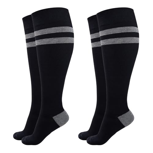 Momcozy Pregnancy Compression Socks Women X-Large Black 15-20mmHg Wide Calf