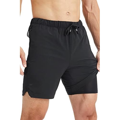 Fabletics Men's The One Short (Lined), Training, Swimming, Lightweight, Quick-Dry, Zip Pocket, Stretch Woven