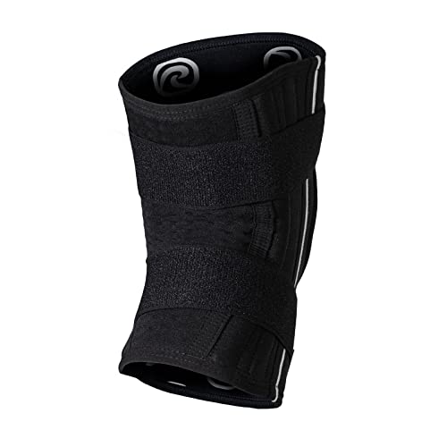 Rehband knee brace sports, 1 piece, 5mm neoprene knee support with patella opening construction, hook and loop fastener for high support & stability