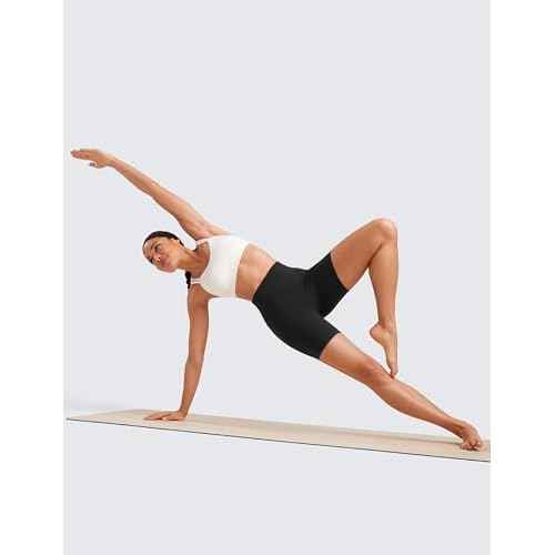 CRZ YOGA Womens ButterLuxe Biker Shorts 6 Inches - High Waisted Workout Running Volleyball Spandex Yoga