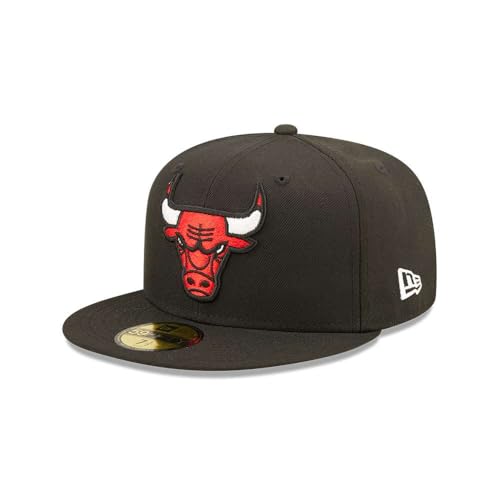 NBA Men's Official 59FIFTY Fitted Cap - Chicago Bulls Black 7 1/8