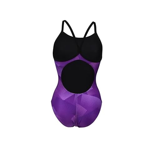 ARENA Girls Performance Halftone Team Print Lightdrop Back Youth Bathing Swimsuit