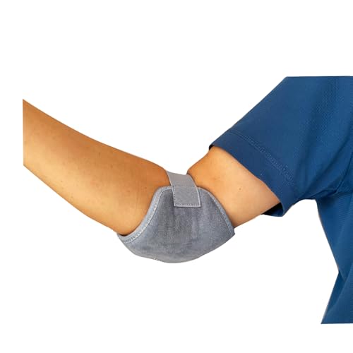 L Blue Sheepskin Elbow Pressure Sore Protector Pad for Elderly & Medical Use - 1 Pc