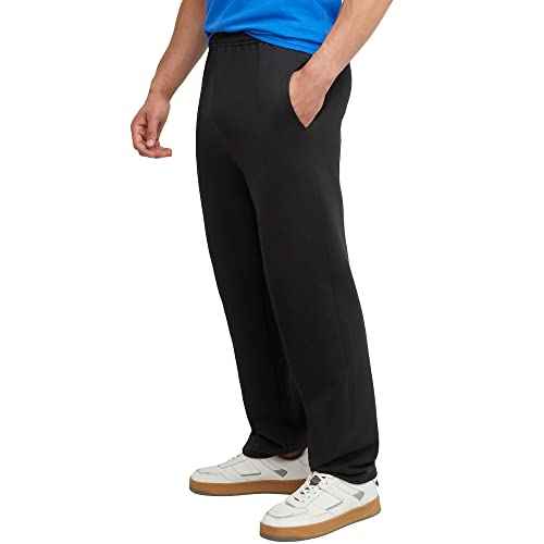 Hanes Men's Sweatpants, EcoSmart Fleece Sweats for Men, Open Bottom Sweatpants, 30.5"
