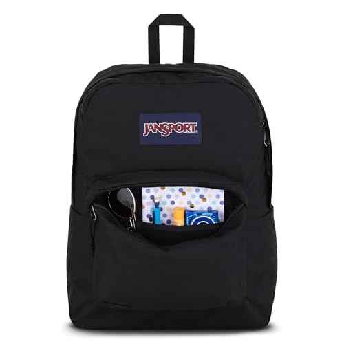 JanSport SuperBreak One Backpacks - Durable, Lightweight Bookbag with 1 Main Compartment, Front Utility Pocket with Built-in Organizer - Premium Backpack, Black