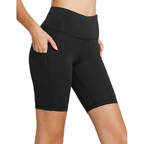 baleaf Women's 8"/ 5"/ 3" Biker Shorts High Waist Yoga Workout Gym Running Volleyball Spandex Shorts with Pockets