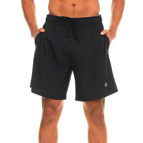 Champion Mens Swim Trunks with Mesh Liner, 7" Inseam Quick Drying Mens Bathing Suit, Board Shorts for Swimming and Beach