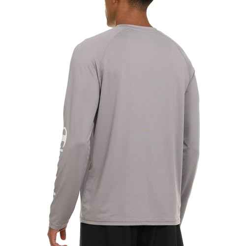Champion Rash Guard for Men, Long Sleeve Mens Swim Shirt for Fishing Hiking UPF+ 50 SPF Sun UV Protection, Quick Dry