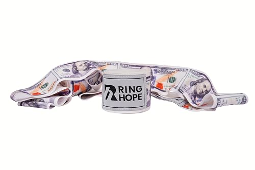 180-Inch Boxing Hand Wraps with Dollar Print - Wrist & Knuckle Support, Breathable MMA & Kickboxing Gear