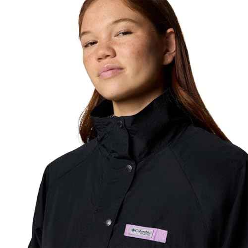 Columbia, PFG Open Water Windbreaker - Women's, Black/Hydrangea/Spring Yellow Wldblms, L