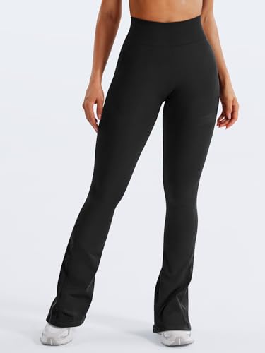 Mini Flare Leggings Women Workout Yoga Pants 32 Inseam Medium Black