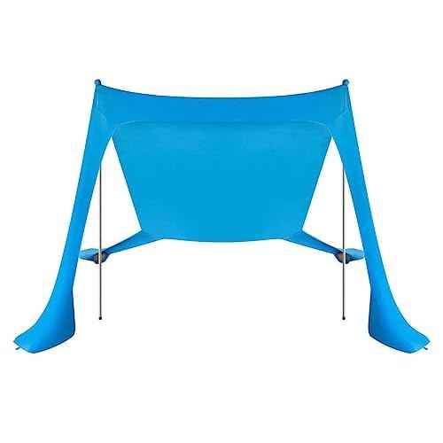 Monoprice 7-Foot, 4-Person Sunshade - with UPF 50+ UV Protection, Lightweight Lycra Fabric, Blue - Pure Outdoor Collection