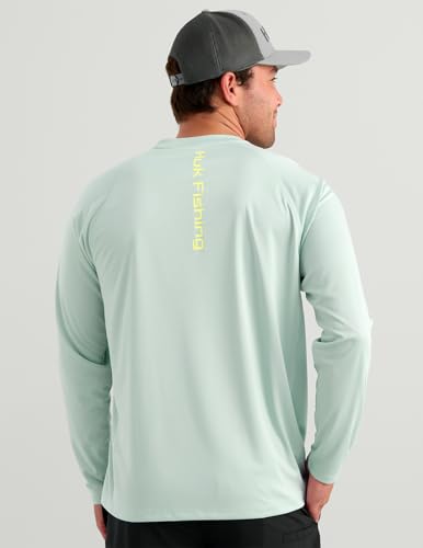 Men's Vented Long Sleeve Fishing Shirt - UPF 50 Sun Protection, Large / Heron Blue
