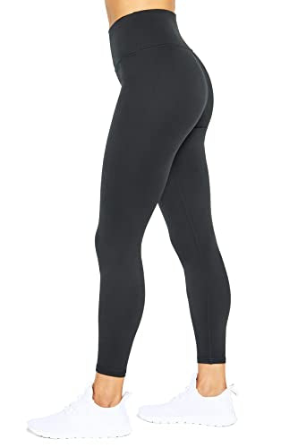Women's High Waist Tummy Control Leggings - Medium Black