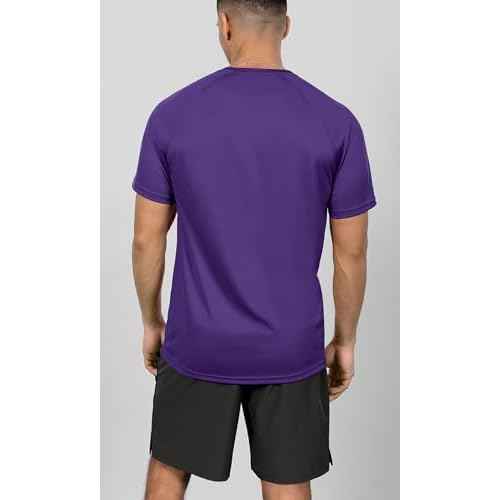ODODOS Men's Quick Dry Short Sleeve Shirts UPF 50+ Sun Protection SPF Athletic Tops Workout T-Shirts