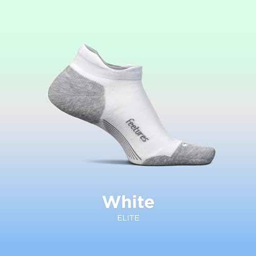 Feetures Elite Max Cushion No Show Tab Ankle Socks - Sport Sock with Targeted Compression