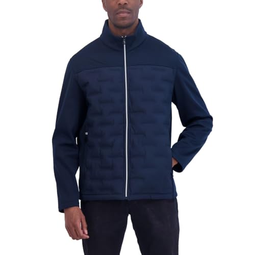 Nautica Men's 100 Percent Polyester Open Bottom with Knit Trim Inside Collar