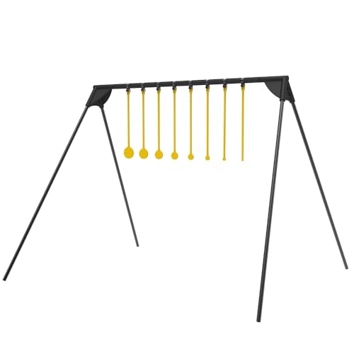 Caldwell AR500 Steel Target Kits with Target Stand, Rifle Rated, 1/4"-3/8" Steel, for Range, Practice Shooting, and Outdoors