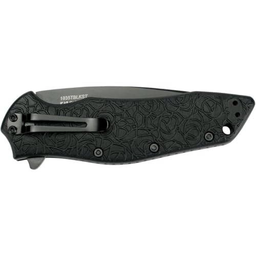 Kershaw Kuro Pocket Knife Black Steel Assisted Opening EDC Tool