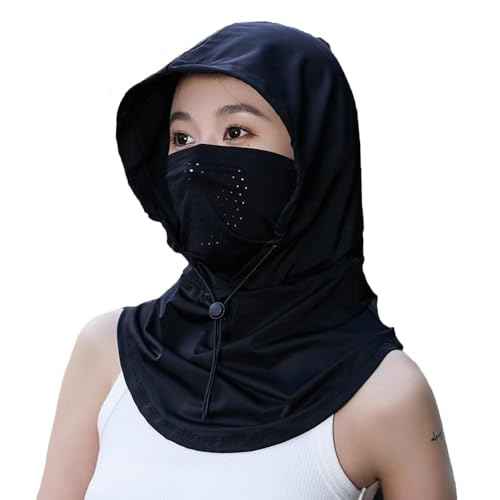 Women's UV Protection Balaclava Hat with Neck Guard & Face Mask for Cycling, Travel & Outdoor Activities