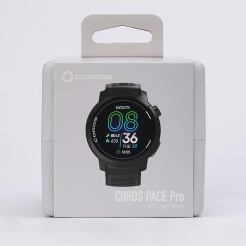 COROS PACE Pro GPS SPORT WATCH, 1.3-inch AMOLED Touchscreen, Fastest in Class Processor Running Watch, 20 days Battery Life, Navigation with Global Offline Maps, Sleep Tracking, Running, Cycling-Black