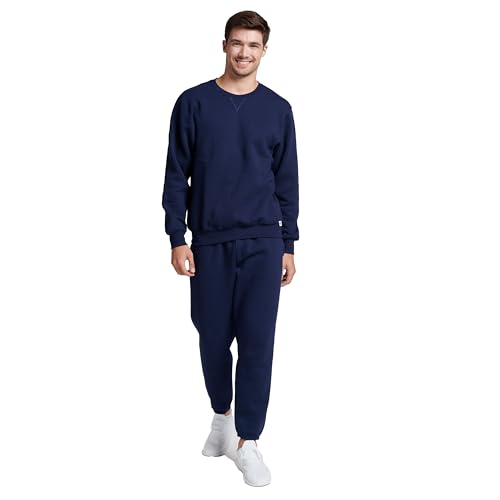 XX-Large Men's Dri-Power Fleece Sweatshirt - Navy, Moisture-Wicking, Cotton Blend
