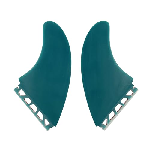UPSURF Twin Surfboard Fins Set with Single Tabs - Solid Fiberglass MR Size
