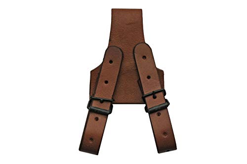 Brown Leather Sword Frog with Adjustable Belt Loop - 8 Inches